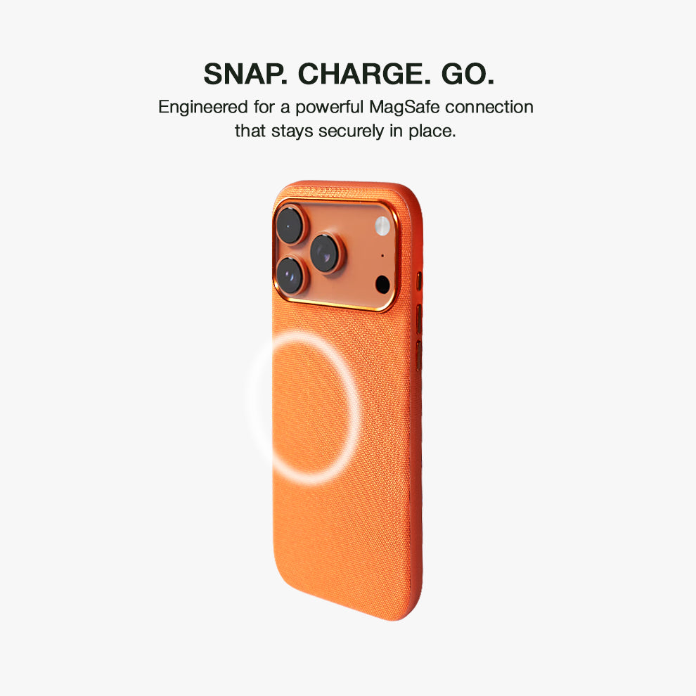 MagSafe Compatible Back Cover Case for iPhone 17 Pro Max (Magnetic | Orange)