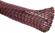 Alex Tech 10ft 1/4" Split Loom Cable Sleeve Cord Protector Red/Black