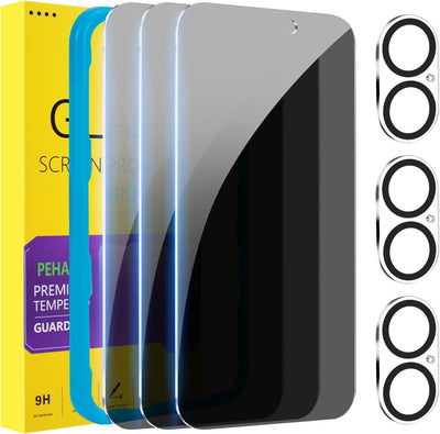 3+3 Pack Privacy Screen Protector for iPhone 16 Plus (6.7")