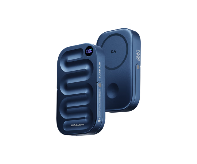 Loop Qi2-Certified MagSafe-Compatible Aluminium Power Bank 10000 mAh - Space Blue