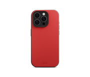 Crimson-Grey Leatherite MagSafe Phone Case Cover for iPhone 15 Pro Max