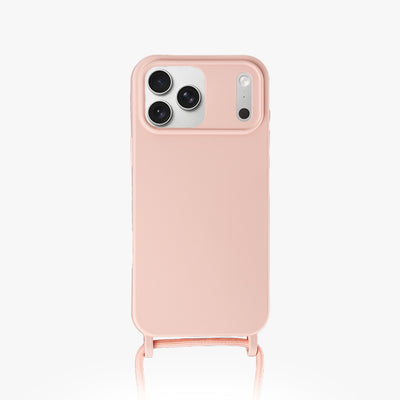 iPhone 17 Pro Max Slim Shockproof Lanyard Case, Pink