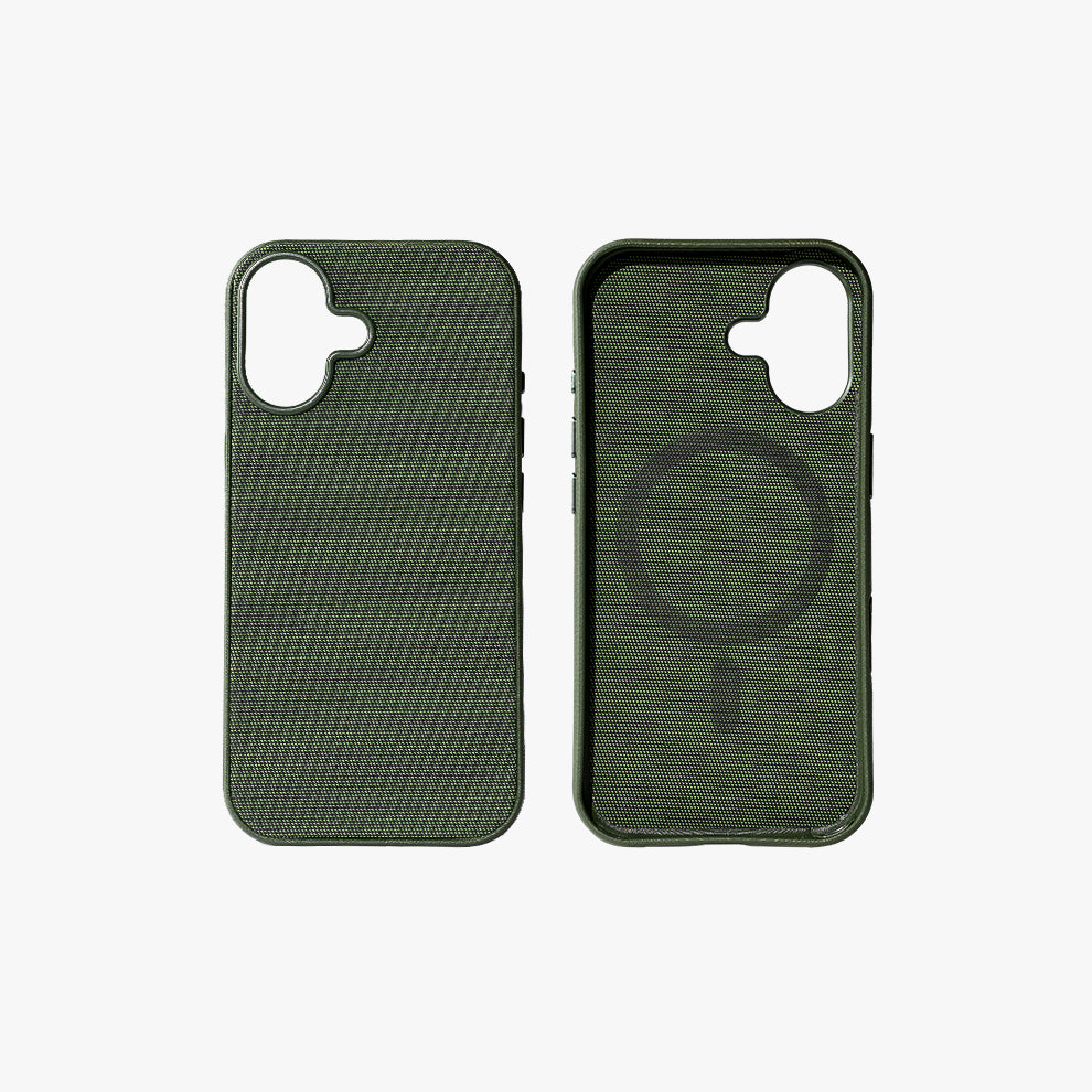 MagSafe Compatible Protective Fabric Case for iPhone 17 – Olive Green