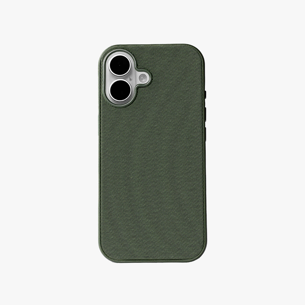 MagSafe Compatible Protective Fabric Case for iPhone 17 – Olive Green