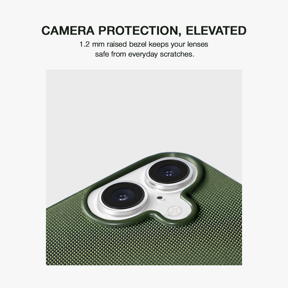 MagSafe Compatible Protective Fabric Case for iPhone 17 – Olive Green