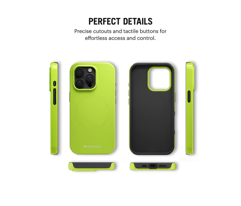 Lime Enamel Bumper MagSafe iPhone 15 Pro Max Case