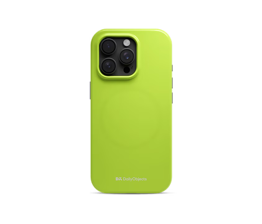 Lime Enamel Bumper MagSafe iPhone 15 Pro Max Case