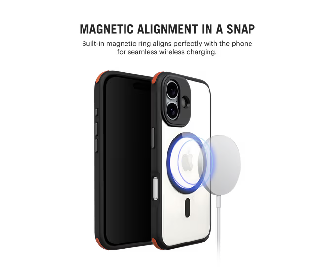 Orange Armour MagSafe Phone Case Cover For iPhone 16 Plus