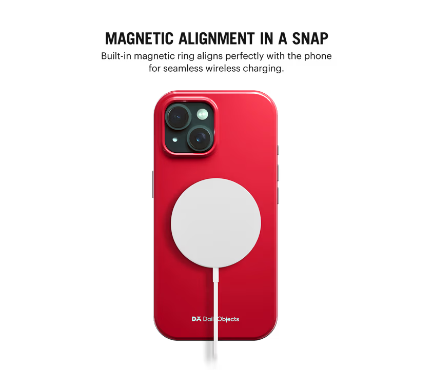 Red Enamel Bumper MagSafe iPhone 15 Case