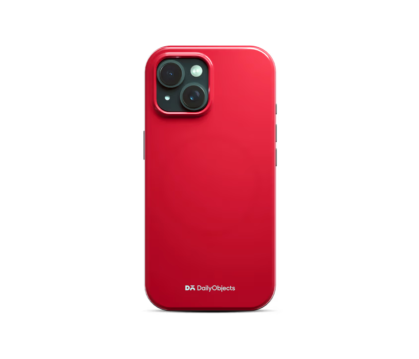 Red Enamel Bumper MagSafe iPhone 15 Case