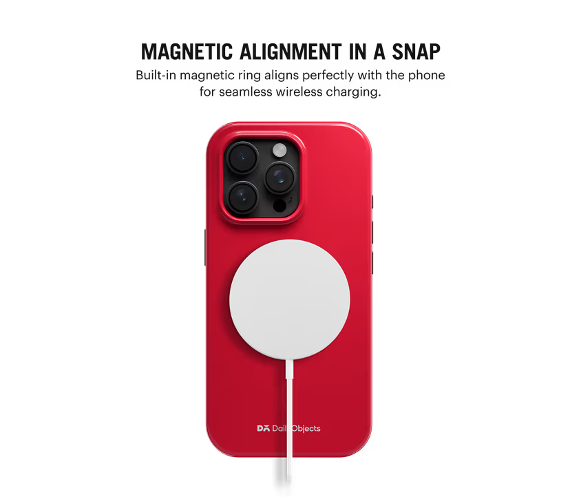 Red Enamel Bumper MagSafe iPhone 15 Pro Max Case
