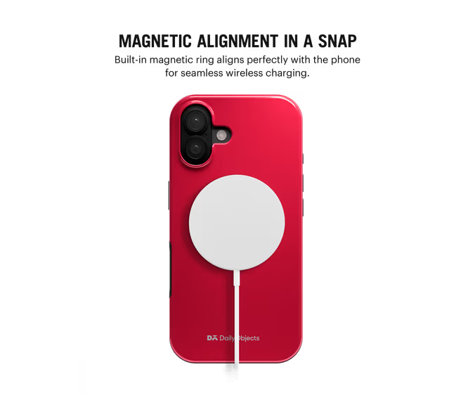 Red Enamel Bumper MagSafe iPhone 16 Plus Case