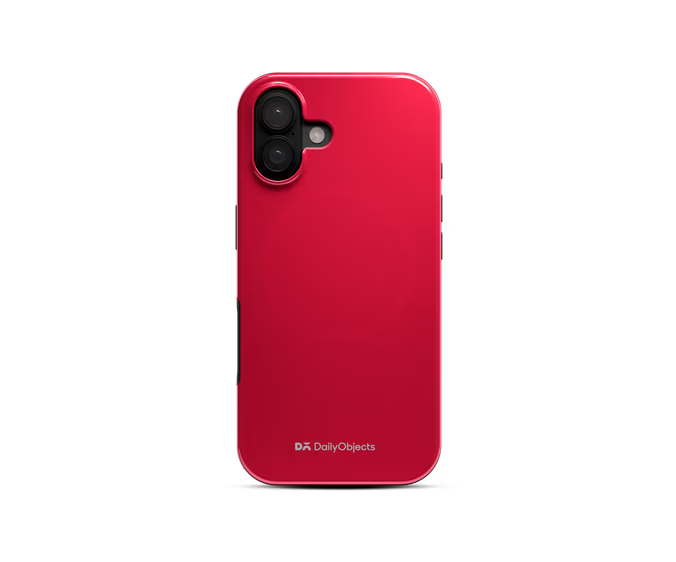 Red Enamel Bumper MagSafe iPhone 16 Plus Case