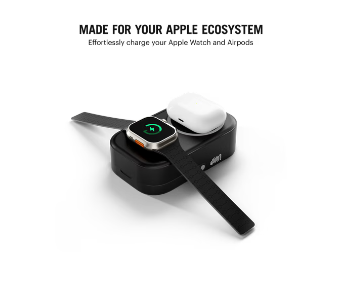 Loop Qi2-Certified MagSafe-Compatible Aluminium Power Bank 20000 mAh - Black