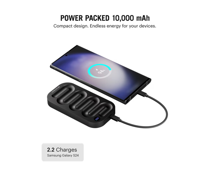 Loop Universal Aluminium Power Bank 10000 mAh - Black