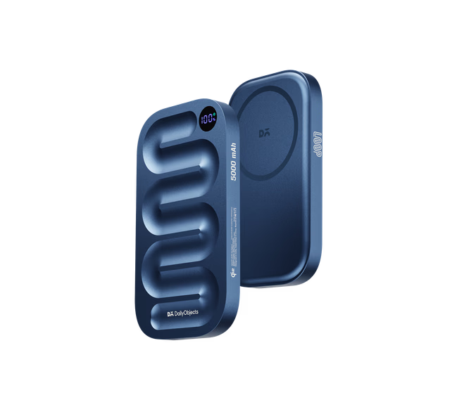 Loop Qi2-Certified MagSafe-Compatible Aluminium Power Bank 5000 mAh - Space Blue