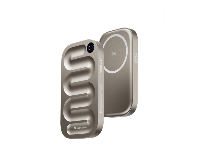 Loop Qi2-Certified MagSafe-Compatible Aluminium Power Bank 5000 mAh - Titanium
